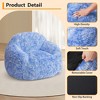 Cozy Faux Fur Bean Bag Chair with Armrest, Soft Bean Bag Couch for Gaming, Reading & Relaxing - 2 of 4