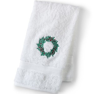 Lands' End Cotton Embroidered Hand Towel - 1 of 3