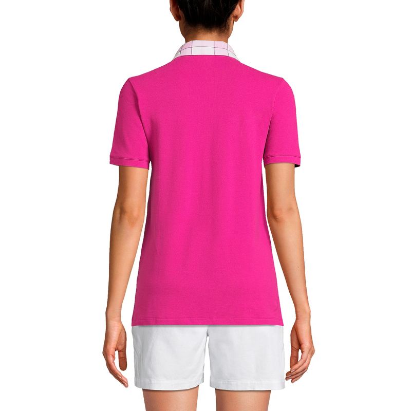 Lands' End Women's Mesh Cotton Short Sleeve Polo Shirt, 2 of 6