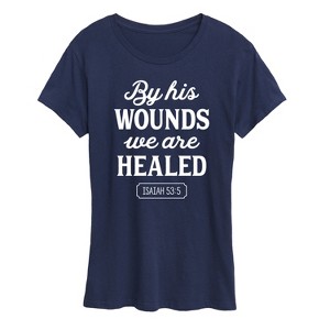 Women's - Instant Message - By His Wounds Isaiah Short Sleeve Graphic T-Shirt - 1 of 4