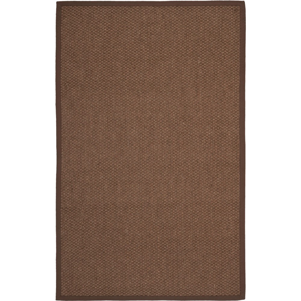 4'x6' Solid Loomed Area Rug Chocolate - Safavieh