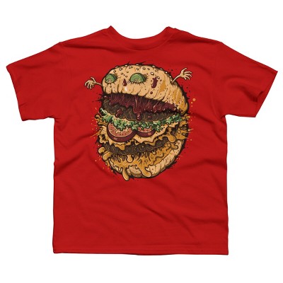 Boy's Design By Humans Monster Burger By LetterQ T-Shirt