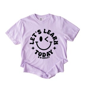 Simply Sage Market S.W.Smiley Let's Learn Today Circle Garment Dyed Tee - 1 of 4