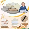 Hurry! Get VYNXARIA's 6 - in - 1 gray Climbing Foam Toys. With stairs, pads, and cylinders, it's perfect for safe, fun climbing. - 3 of 4
