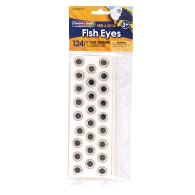 Creativity Street Fish Eyes, Holographic, Assorted Sizes, 124 Pieces (Pack of 2)