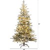 HomeStock  7ft PreLit Flocked Full Classic Fir Artificial Christmas Tree with 200 Warm White lights with Ice, X-Mas Tree - 2 of 4