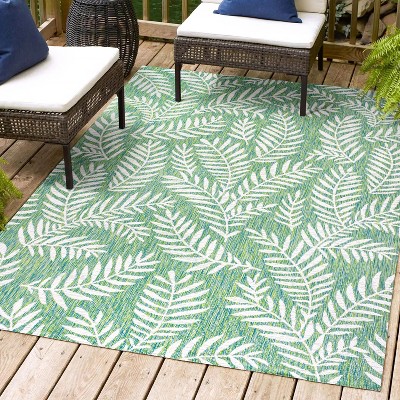 JONATHAN Y Nevis Palm Frond Indoor/Outdoor Area Rug