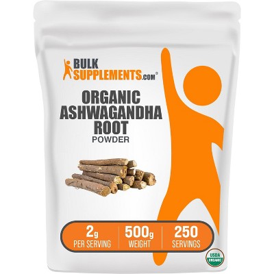 BulkSupplements Organic Ashwagandha Powder