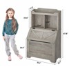 3-tier Wooden Kids Bookcase and Toy Storage Organizer with Flip-Top Lid - 2 of 4