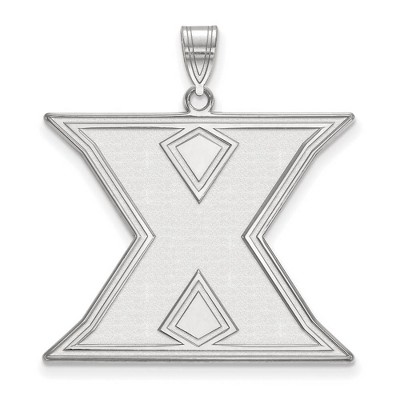 Black Bow Jewelry 10k White Gold Xavier Musketeers NCAA Extra Large Pendant