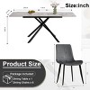 59" Modern Gold Expandable Dining Table Set with Stone Top & Gold Metal Base, Seats 8 with PU Upholstered Chairs for Apartment-3irtyhousy - 4 of 4