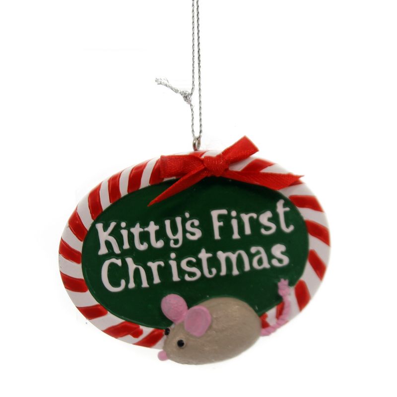Midwest CBK 2.5 Inch Pets First Christmas Cat Mouse, 1 of 3