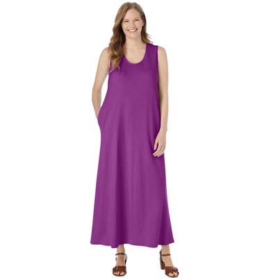 Woman Within Plus Size Sleeveless Scoopneck Dress
