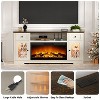 Dyonery Fireplace TV Stand for 80 Inch TV,Entertainment Center with 36" Fireplace & LED Lights,Media Console Table with Storage Drawers & Cabinets - 4 of 4
