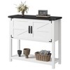 Jojoka  Farmhouse Entryway Table with 2 Door Storage Wood Console Table Coffee Bar Cabinet Buffet Sideboard for Kitchen Hallway Dining - 4 of 4