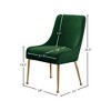Meridian Furniture,Owen Velvet Dining Chair, Set of 2 - 4 of 4