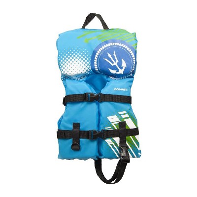 Oceans 7 US Coast Guard Approved Type II Kids Personal Flotation Device Water Swimming Pool Lake Youth Life Jacket Safety Vest, Blue/White