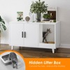 ORRD  Hidden Cat Litter Box Enclosure Furniture with Scratching Mat - Odor Control & Scratch-Resistant Cabinet,White - 3 of 4