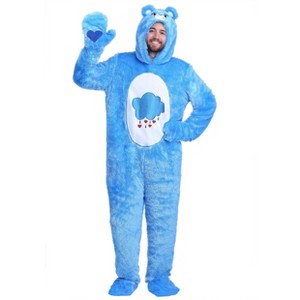 HalloweenCostumes.com Adult Plus Size Care Bears Classic Grumpy Bear Costume. - 1 of 3