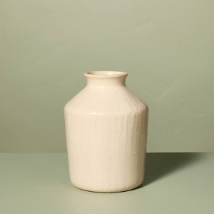 Textured Ceramic Decorative Vase - Hearth & Hand™ with Magnolia - 1 of 4