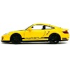 Porsche 911 Turbo (997) Yellow with Carbon Hood "Hyper-Spec" Series 1/64 Diecast Model Car by Jada - 3 of 4