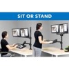 Mount-It! Dual Monitor Sit Stand Workstation, 2 Screens up to 32" Each, Height Adjustable & Quick Release Screen Mount, Standing Desk w/ Keyboard Tray - 3 of 4