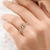 Pompeii3 1 1/4 CT Morganite & Diamond Cushion Halo Engagement Ring 14K Rose Gold - 3 of 4