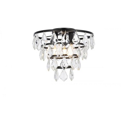 Elegant Lighting Ella 12 inch flush mount in black