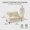 50" Loveseat Sofa, Small Couch for Small Spaces Bedroom, Comfy Mini Love Seat with Deep Seat, Tool-Free Assembly - 2 of 4