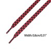 INSPIRE CHIC Two-Color Checkered Flat Plaid Shoelaces for Sneaker Shoes 1 Pair - 3 of 4