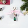 Unique Bargains Christmas Double Ring and Lobster Clasp Plush Mesh Metal Keychain 1 Pc - 4 of 4