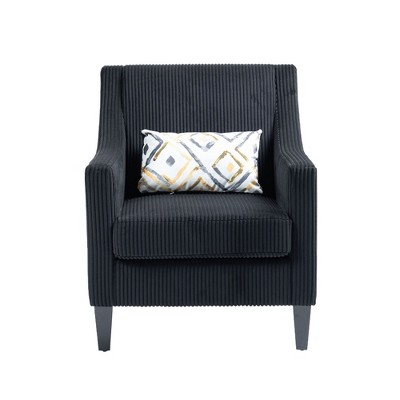 NicBex Corduroy Accent Chair Modern Comfy Upholstered Armchair with Wood Legs for Bedroom,Living Room
