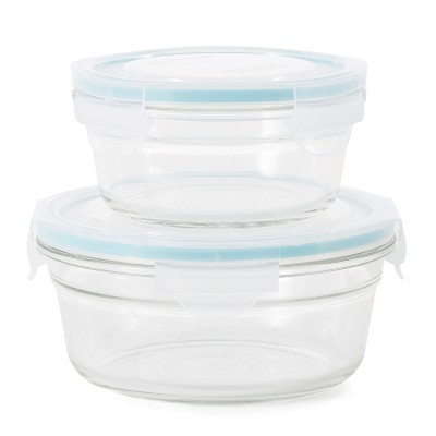 Glasslock 14-Piece Clear Glass Food Storage Container Set with Lids