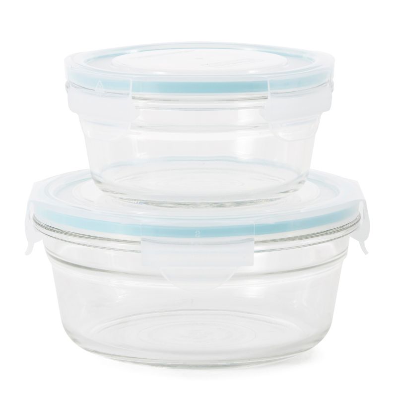 Glasslock Oven Microwave Safe Glass Food Storage Containers Set w/ Lids, 4 of 13