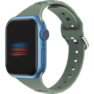 Worryfree Gadgets Silicone Slim Bands for Apple Watch 38/40/41mm 42/44/45mm iWatch Band Series 8 7 6 SE 5 4 3 2 1 - 1 of 4