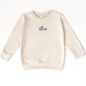 The Juniper Shop Embroidered America Stars Toddler Sweatshirt - 1 of 3