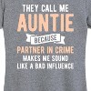 Women's - Instant Message - They Call Me Auntie Short Sleeve Graphic T-Shirt - 2 of 4