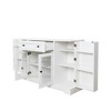 Chery Life White Buffet Cabinet with Storage, Wood Coffee Bar Kitchen Storage Cabinet with Drawer and Adjustable Shelf for Kitchen, Dining Room - 3 of 4