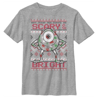 Boy's Monsters Inc Mike Wazowski Holidays T-shirt : Target