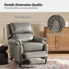 Set of 2 Elisabete Modern Wingback Genuine Leather Recliner with Vintage Nail Head Trim for Living Room and Bedroom  | ARTFUL LIVING DESIGN - 4 of 4