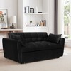 65 "3-in-1 foldable large size sofa bed, modern velvet double sofa, sofa bed with adjustable back - 2 of 4