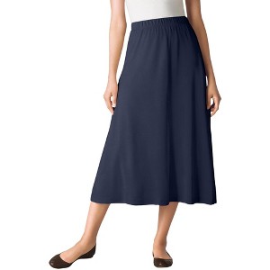 Woman Within Plus Size Petite 7-Day Knit A-Line Skirt - 1 of 4