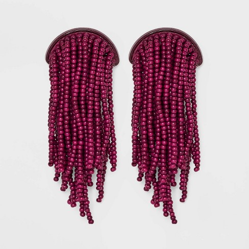 Magenta hot sale statement earrings