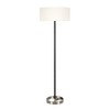 Hudson and Canal Two-Tone Floor Lamp with Drum Fabric Shade - 2 of 4