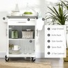 NicBex 1 Drawer Rolling Kitchen Island Cart with Cabinet and Stainless Steel Countertop,Kitchen Island with Spice Rack,Island Table for Kitchen - 3 of 4