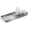 iDESIGN Forma Kitchen Sink Tray for Sponge Scrubber Soap Stainless Steel: Utensil Storage, Hand Wash, Silver, 9"x3.5"x1" - 2 of 4