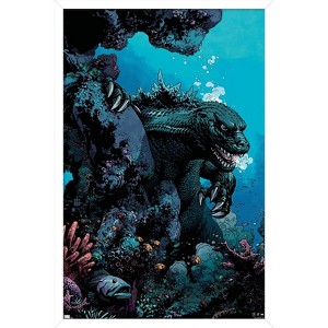 Trends International Godzilla: Comic - Ocean Framed Wall Poster Prints - 1 of 4