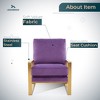 LeisureMod Jefferson Accent Arm Chair Upholstered in Velvet with Gold Brass Finish Frame - 4 of 4