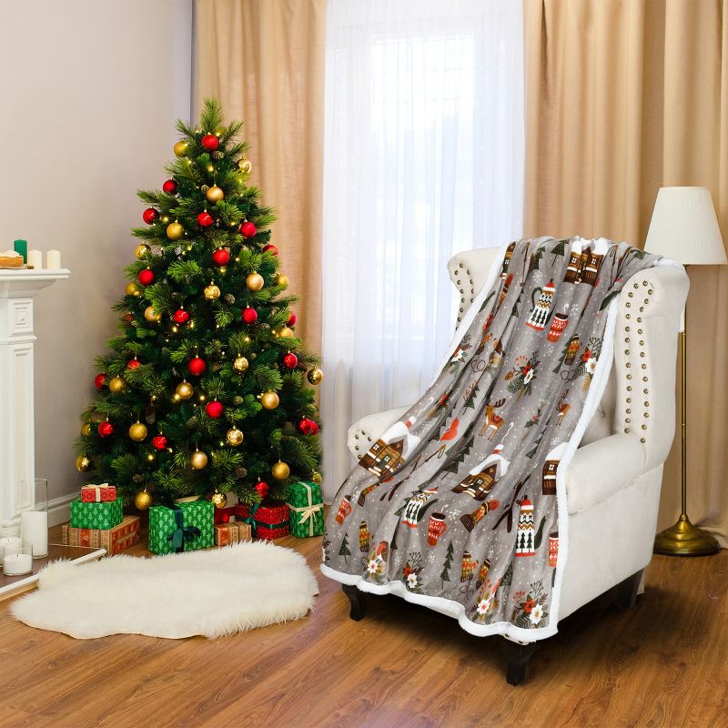 Catalonia Snowman Blanket, Holiday Theme Fleece Throw, Blanket for Couch and Bed, Christmas Blanket | Super Soft, Comfy, Cozy | 50x60 inches, 5 of 7
