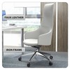 LeisureMod Celeste High-Back Office Chair in Upholstered Leather and Iron Frame with Swivel and Tilt - 2 of 4